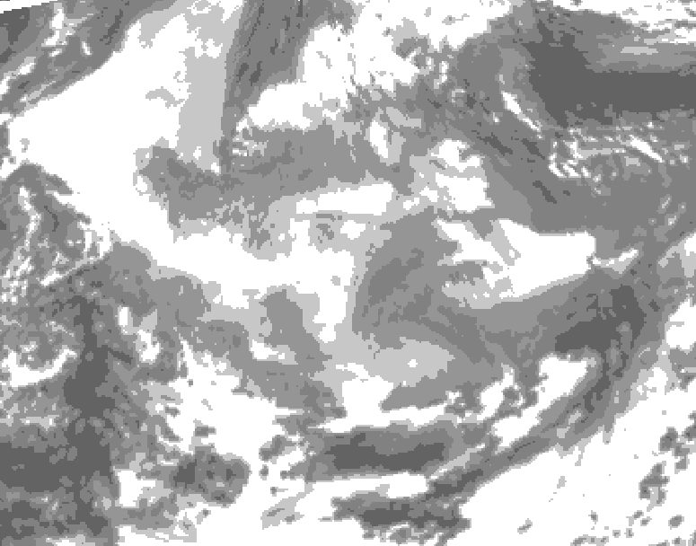 GDPS total cloud 144 hour forecast chart for Canada based on 2025/12/16 0000Z data