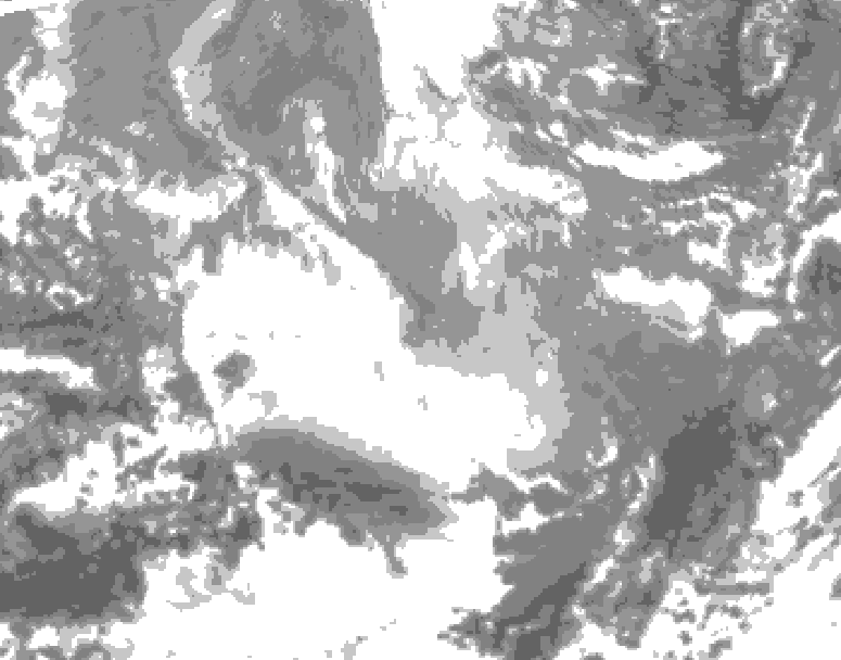 GDPS total cloud 198 hour forecast chart for Canada based on 2025/12/16 0000Z data