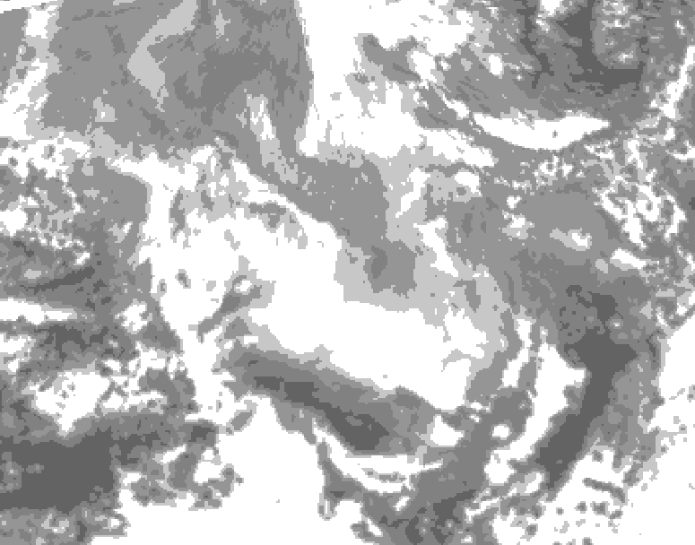 GDPS total cloud 204 hour forecast chart for Canada based on 2025/12/16 0000Z data