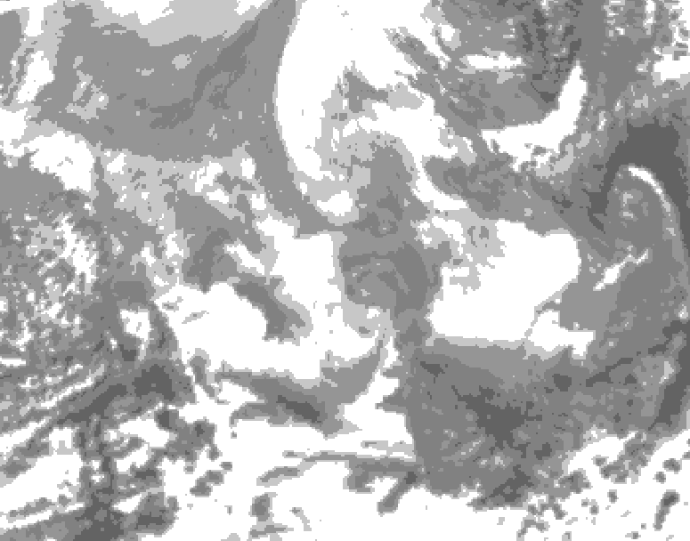 GDPS total cloud 234 hour forecast chart for Canada based on 2025/12/16 0000Z data