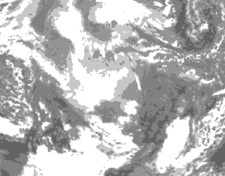 GDPS total cloud 024 hour forecast chart for Canada based on 2025/12/16 1200Z data