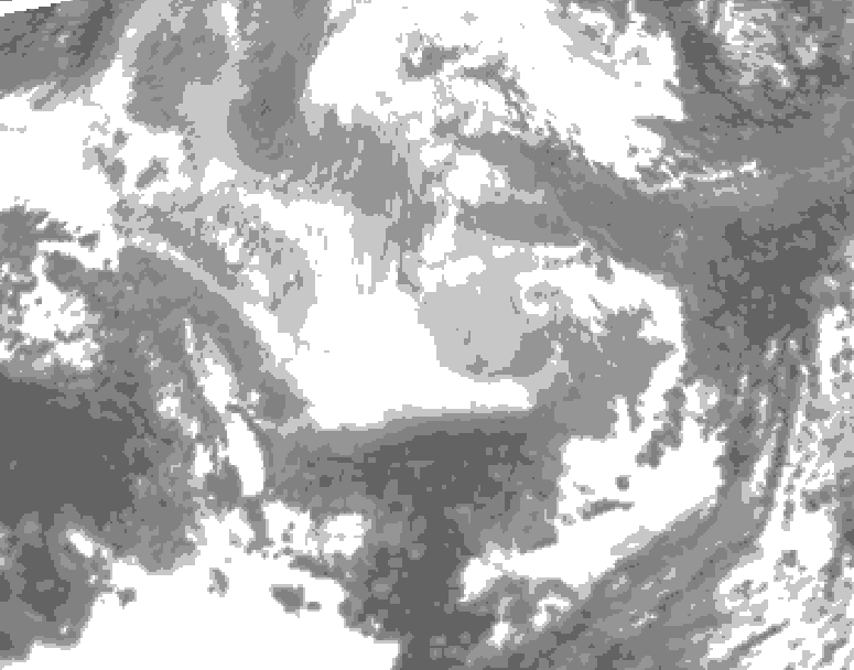 GDPS total cloud 042 hour forecast chart for Canada based on 2025/12/16 1200Z data
