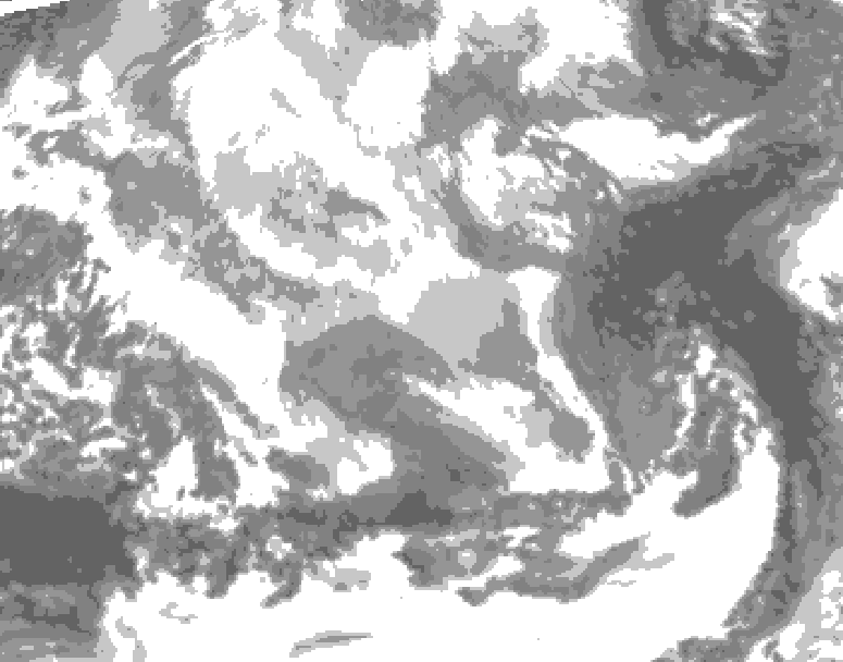 GDPS total cloud 096 hour forecast chart for Canada based on 2025/12/16 1200Z data