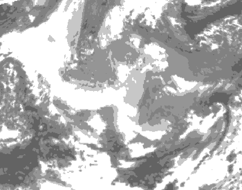 GDPS total cloud 138 hour forecast chart for Canada based on 2025/12/16 1200Z data