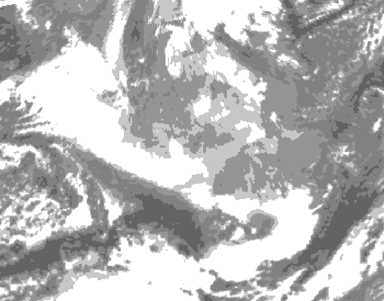 GDPS total cloud 156 hour forecast chart for Canada based on 2025/12/16 1200Z data