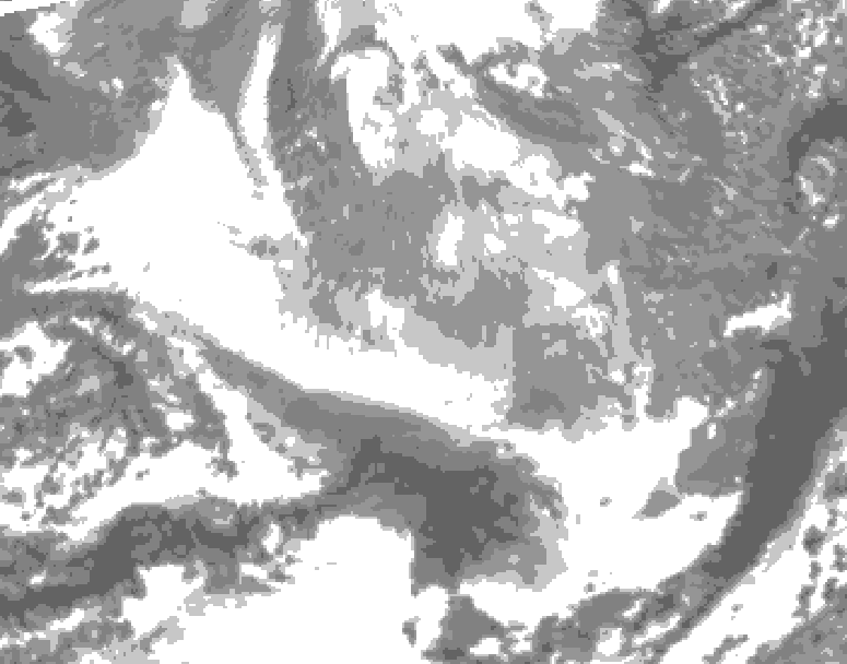 GDPS total cloud 162 hour forecast chart for Canada based on 2025/12/16 1200Z data