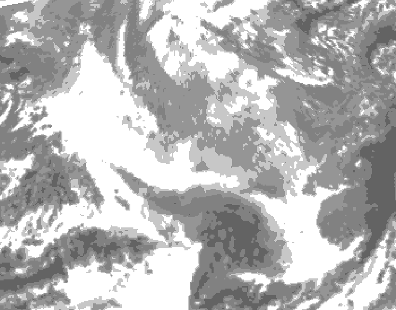 GDPS total cloud 168 hour forecast chart for Canada based on 2025/12/16 1200Z data