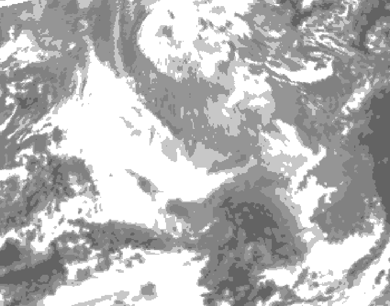GDPS total cloud 174 hour forecast chart for Canada based on 2025/12/16 1200Z data
