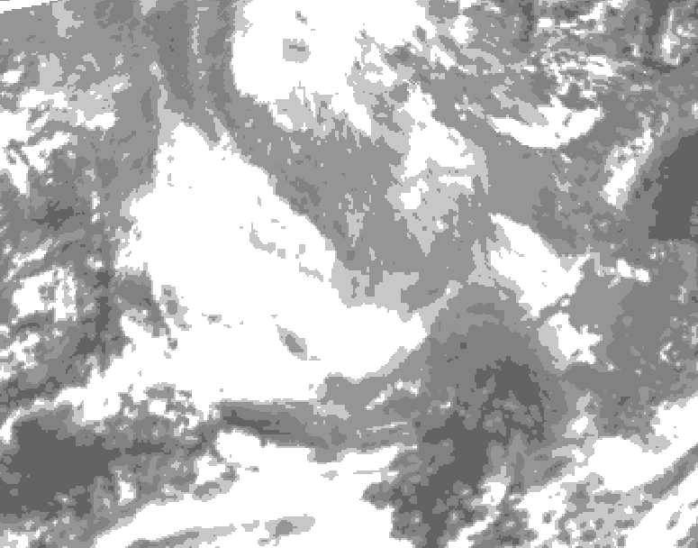 GDPS total cloud 180 hour forecast chart for Canada based on 2025/12/16 1200Z data