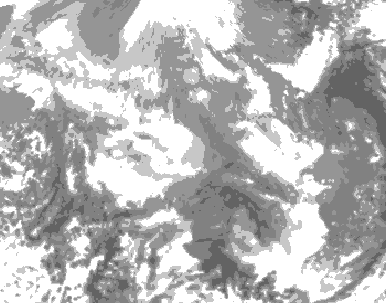 GDPS total cloud 228 hour forecast chart for Canada based on 2025/12/16 1200Z data