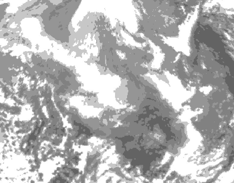 GDPS total cloud 234 hour forecast chart for Canada based on 2025/12/16 1200Z data