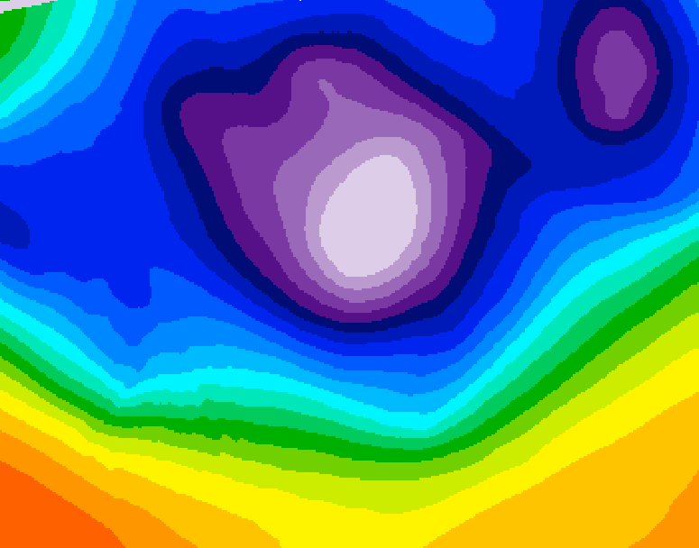 GDPS 500 millibar geopotential height 012 hour forecast chart for Canada based on 2025/12/17 0000Z data