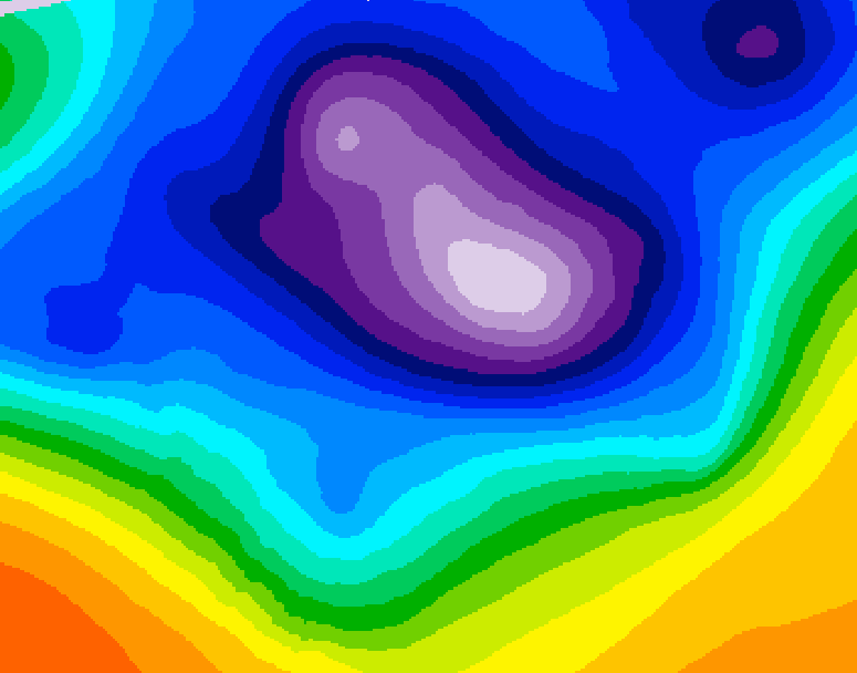 GDPS 500 millibar geopotential height 030 hour forecast chart for Canada based on 2025/12/17 0000Z data