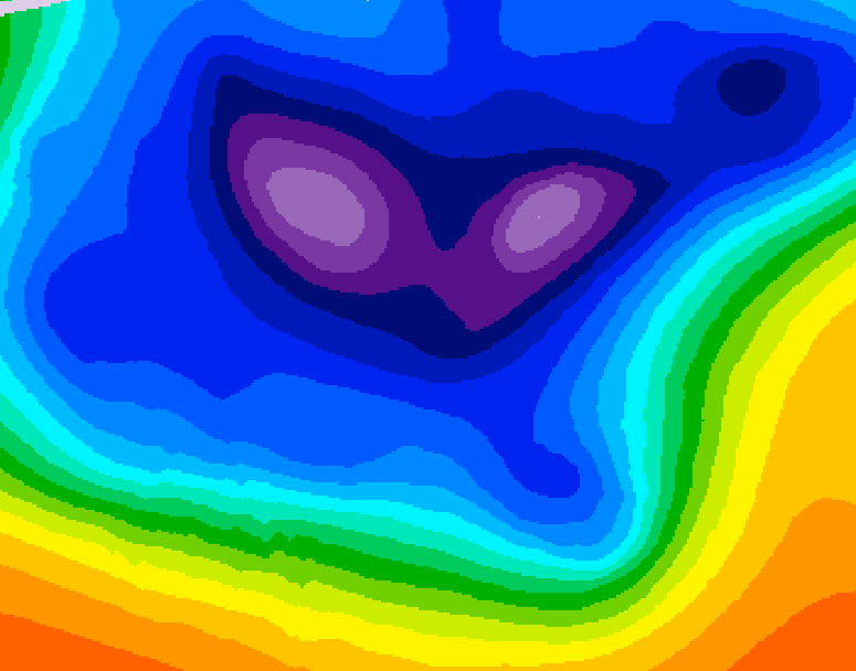GDPS 500 millibar geopotential height 066 hour forecast chart for Canada based on 2025/12/17 0000Z data