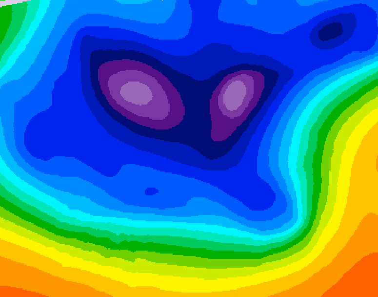 GDPS 500 millibar geopotential height 072 hour forecast chart for Canada based on 2025/12/17 0000Z data