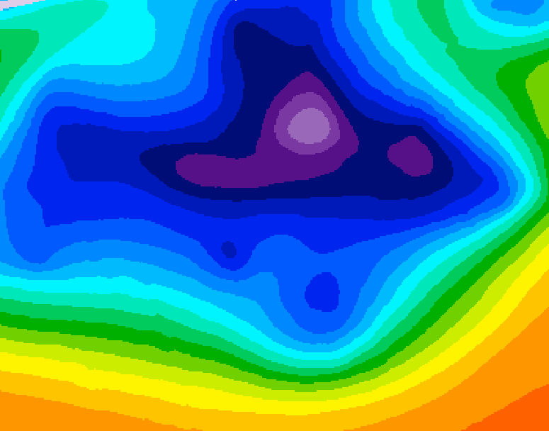 GDPS 500 millibar geopotential height 102 hour forecast chart for Canada based on 2025/12/17 0000Z data