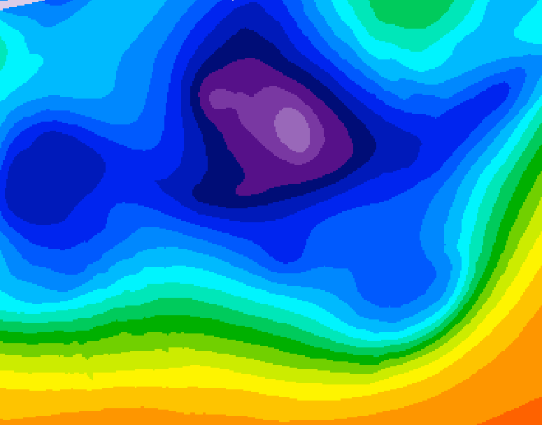 GDPS 500 millibar geopotential height 120 hour forecast chart for Canada based on 2025/12/17 0000Z data