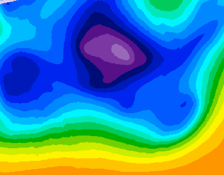 GDPS 500 millibar geopotential height 126 hour forecast chart for Canada based on 2025/12/17 0000Z data
