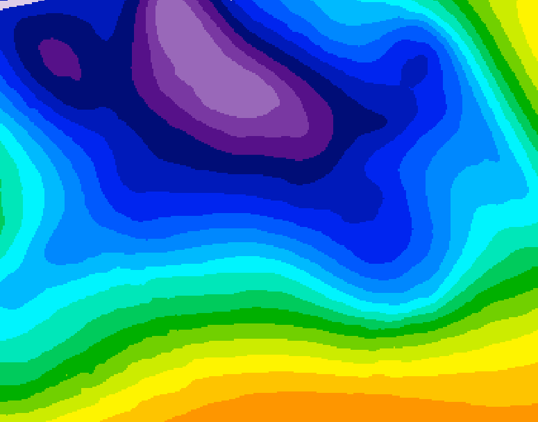 GDPS 500 millibar geopotential height 180 hour forecast chart for Canada based on 2025/12/17 0000Z data