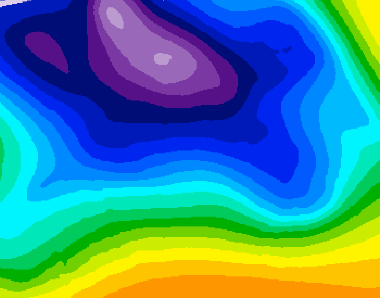 GDPS 500 millibar geopotential height 186 hour forecast chart for Canada based on 2025/12/17 0000Z data