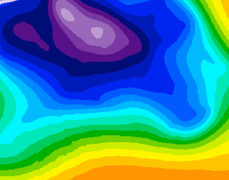 GDPS 500 millibar geopotential height 192 hour forecast chart for Canada based on 2025/12/17 0000Z data