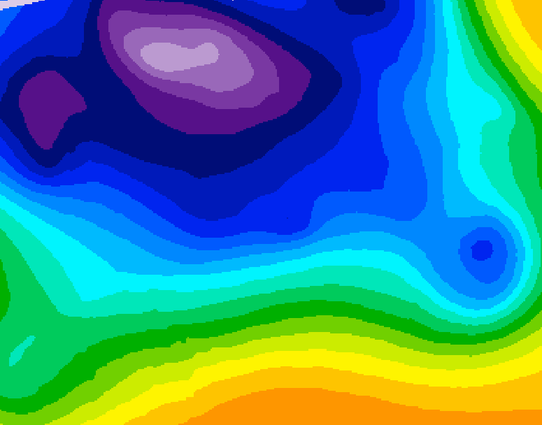 GDPS 500 millibar geopotential height 204 hour forecast chart for Canada based on 2025/12/17 0000Z data