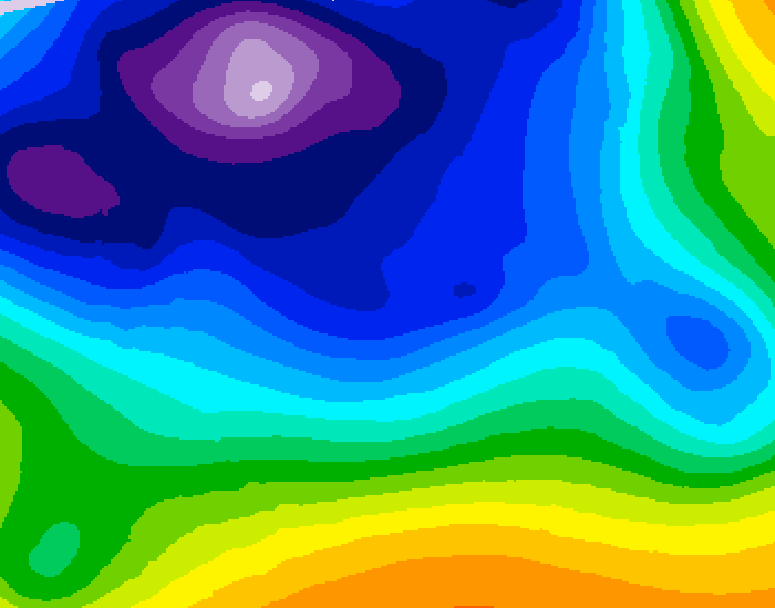 GDPS 500 millibar geopotential height 216 hour forecast chart for Canada based on 2025/12/17 0000Z data