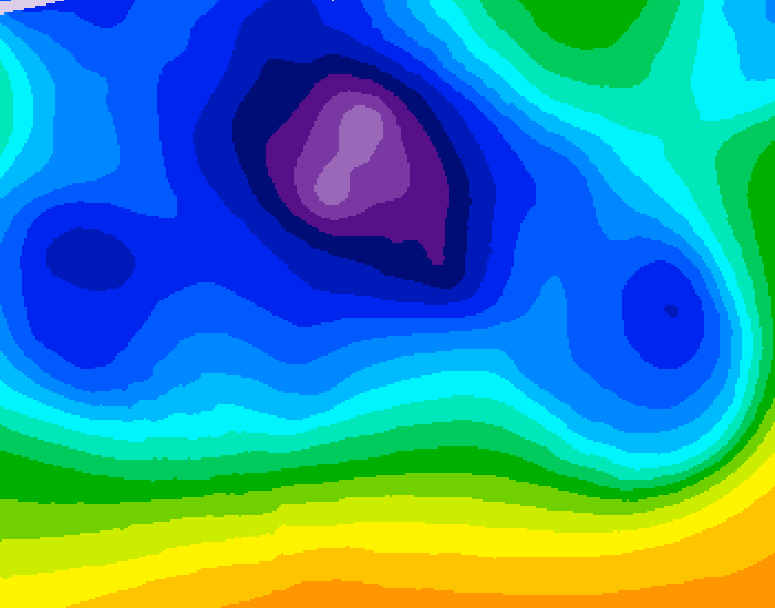 GDPS 500 millibar geopotential height 132 hour forecast chart for Canada based on 2025/12/17 1200Z data