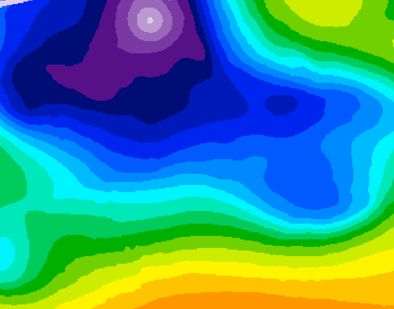 GDPS 500 millibar geopotential height 180 hour forecast chart for Canada based on 2025/12/17 1200Z data