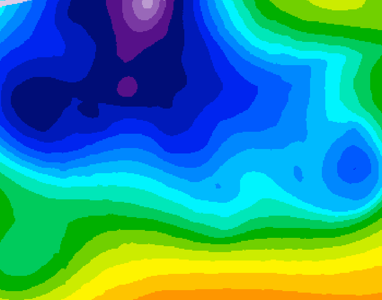 GDPS 500 millibar geopotential height 204 hour forecast chart for Canada based on 2025/12/17 1200Z data