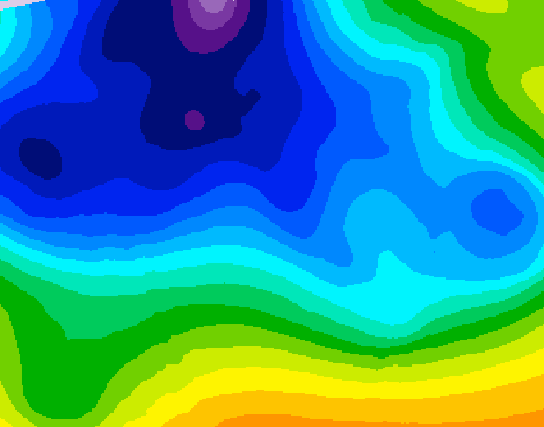 GDPS 500 millibar geopotential height 216 hour forecast chart for Canada based on 2025/12/17 1200Z data