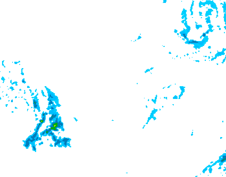 GDPS precipitation 012 hour forecast chart for Canada based on 2025/12/17 0000Z data