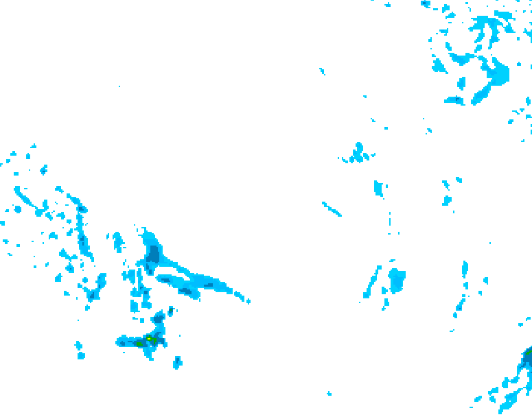 GDPS precipitation 018 hour forecast chart for Canada based on 2025/12/17 0000Z data