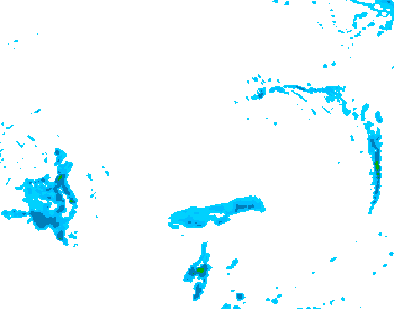 GDPS precipitation 036 hour forecast chart for Canada based on 2025/12/17 0000Z data