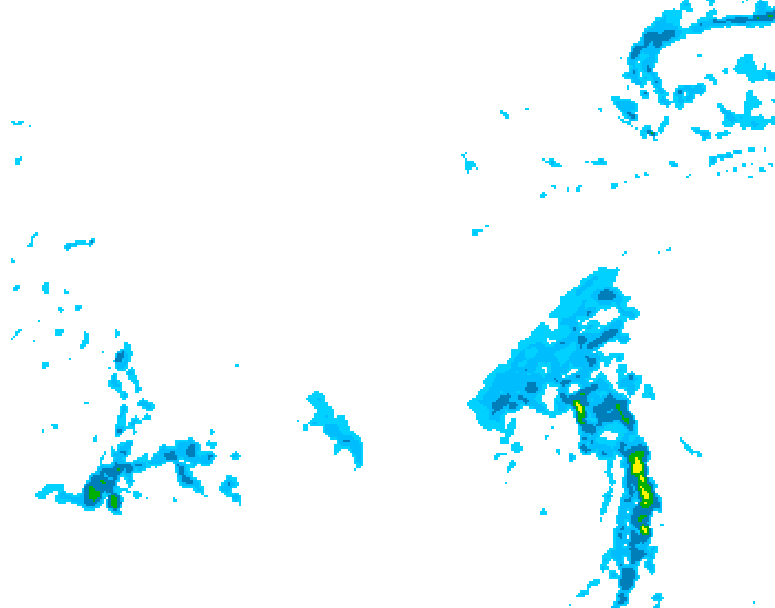 GDPS precipitation 066 hour forecast chart for Canada based on 2025/12/17 0000Z data