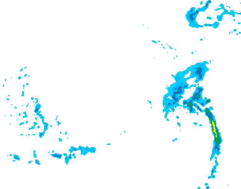 GDPS precipitation 078 hour forecast chart for Canada based on 2025/12/17 0000Z data
