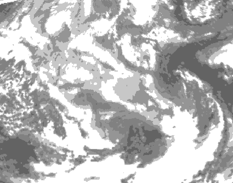 GDPS total cloud 090 hour forecast chart for Canada based on 2025/12/17 0000Z data