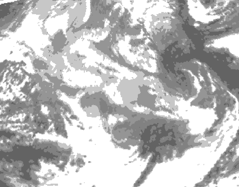 GDPS total cloud 096 hour forecast chart for Canada based on 2025/12/17 0000Z data