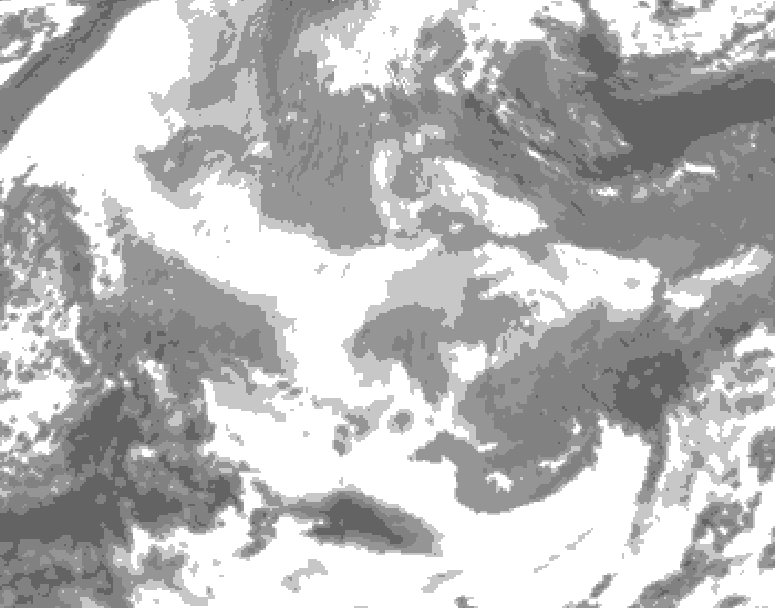 GDPS total cloud 114 hour forecast chart for Canada based on 2025/12/17 0000Z data