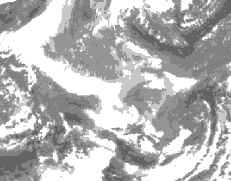 GDPS total cloud 126 hour forecast chart for Canada based on 2025/12/17 0000Z data