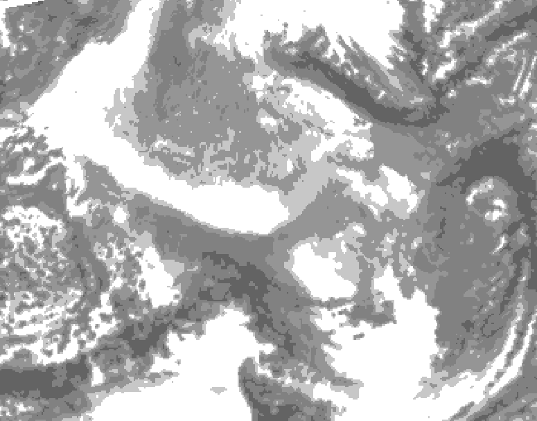 GDPS total cloud 138 hour forecast chart for Canada based on 2025/12/17 0000Z data