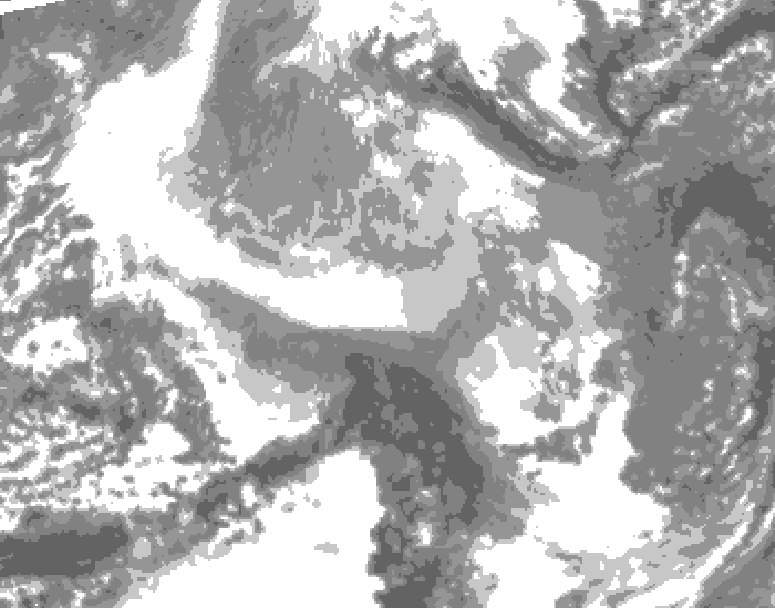 GDPS total cloud 144 hour forecast chart for Canada based on 2025/12/17 0000Z data