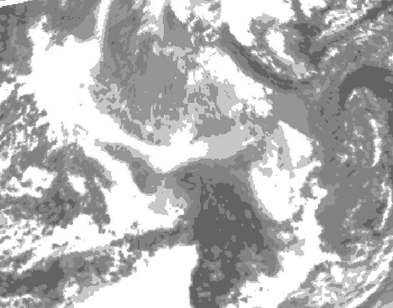 GDPS total cloud 150 hour forecast chart for Canada based on 2025/12/17 0000Z data