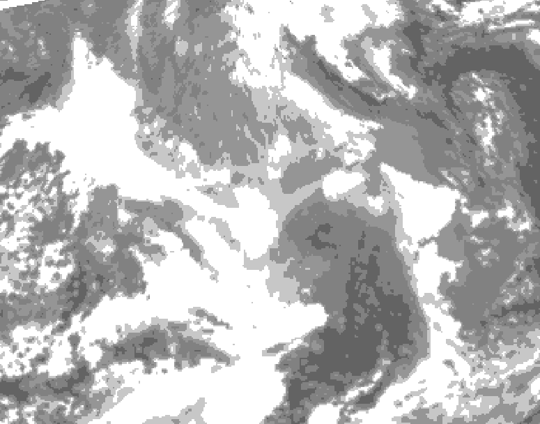 GDPS total cloud 162 hour forecast chart for Canada based on 2025/12/17 0000Z data