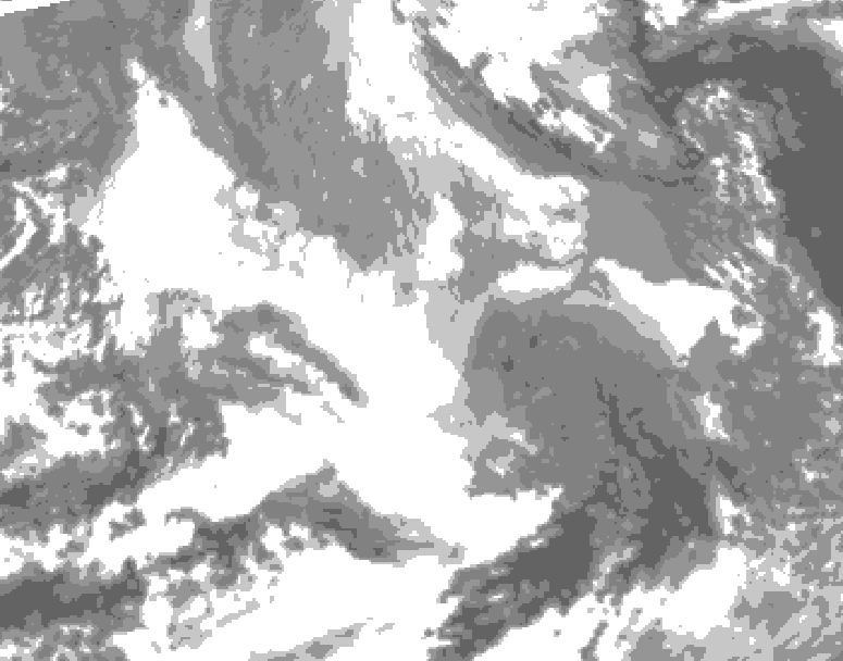GDPS total cloud 168 hour forecast chart for Canada based on 2025/12/17 0000Z data