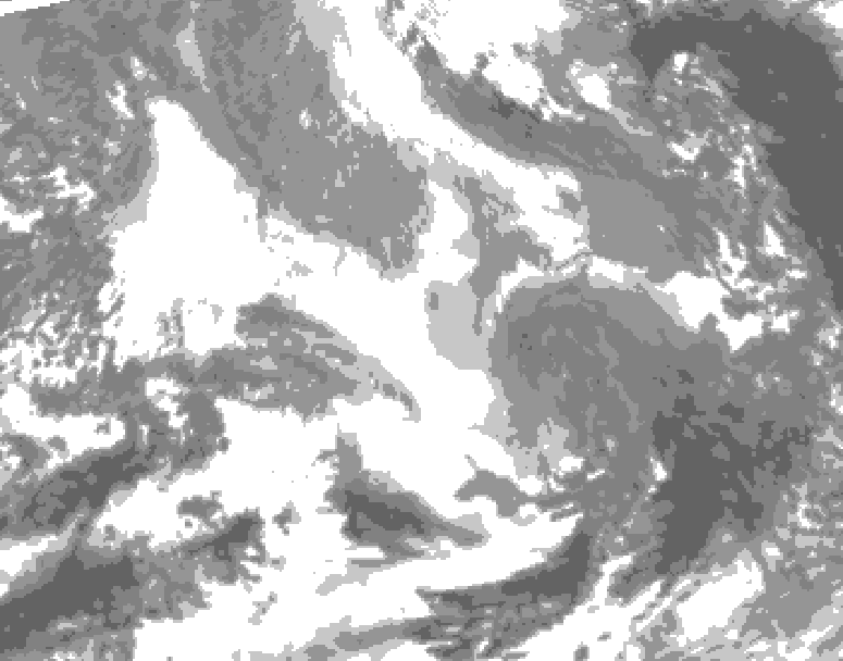 GDPS total cloud 174 hour forecast chart for Canada based on 2025/12/17 0000Z data