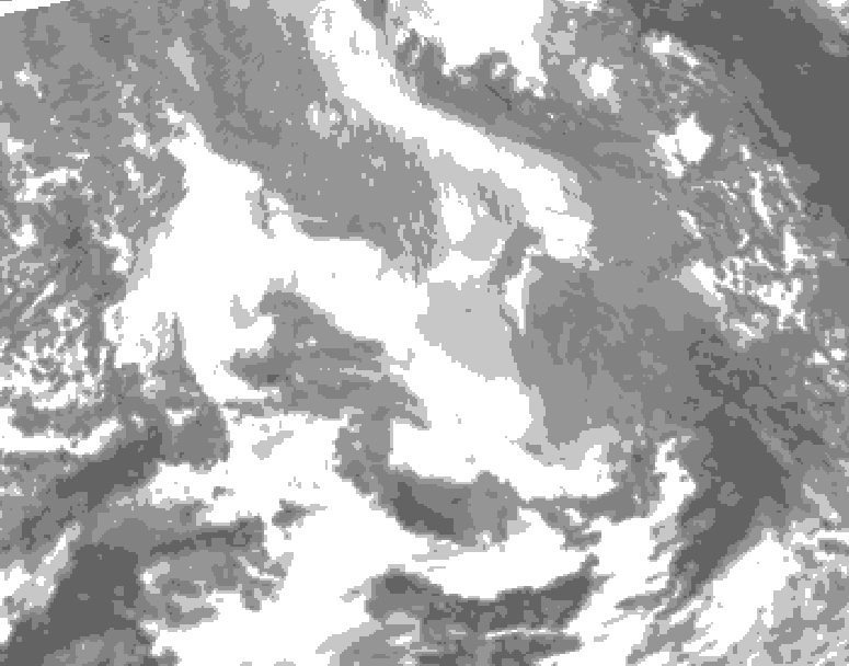 GDPS total cloud 180 hour forecast chart for Canada based on 2025/12/17 0000Z data