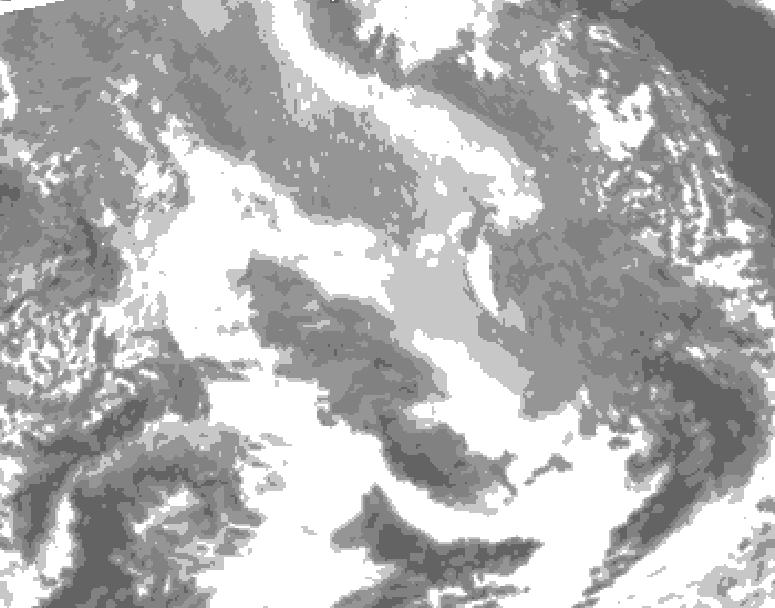 GDPS total cloud 186 hour forecast chart for Canada based on 2025/12/17 0000Z data