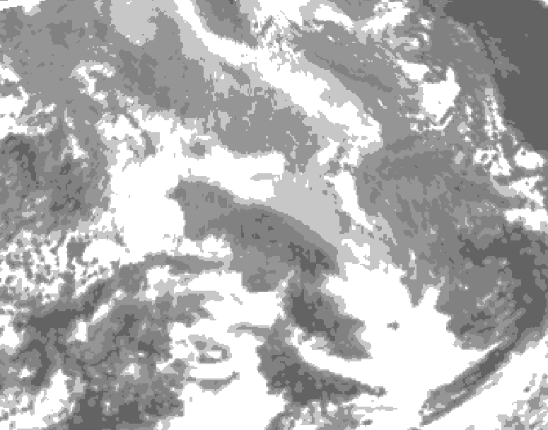 GDPS total cloud 192 hour forecast chart for Canada based on 2025/12/17 0000Z data