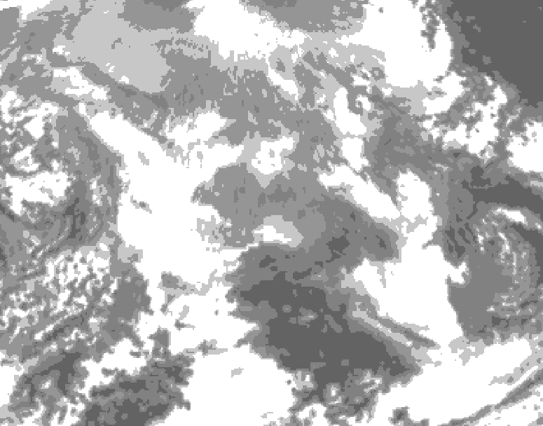 GDPS total cloud 210 hour forecast chart for Canada based on 2025/12/17 0000Z data
